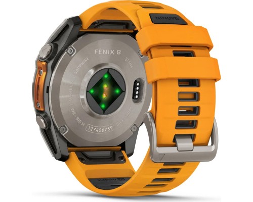 Смарт-годинник Garmin fenix 8 51mm, AMOLED, Saph, Ti/Bare/Grpht, SparkOrg/GrphtBd, (010-02905-11)