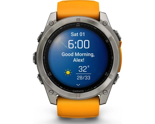 Смарт-годинник Garmin fenix 8 51mm, AMOLED, Saph, Ti/Bare/Grpht, SparkOrg/GrphtBd, (010-02905-11)