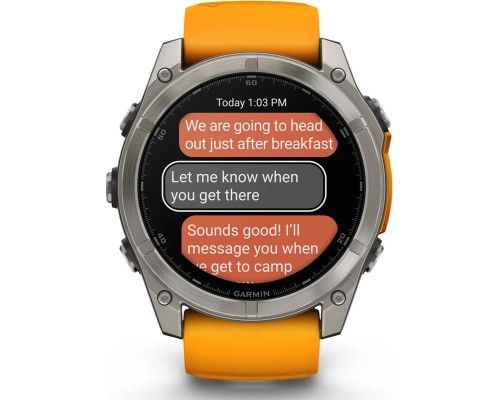 Смарт-годинник Garmin fenix 8 51mm, AMOLED, Saph, Ti/Bare/Grpht, SparkOrg/GrphtBd, (010-02905-11)