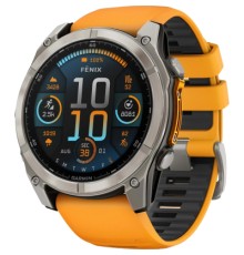 Смарт-годинник Garmin fenix 8 51mm, AMOLED, Saph, Ti/Bare/Grpht, SparkOrg/GrphtBd, (010-02905-11)