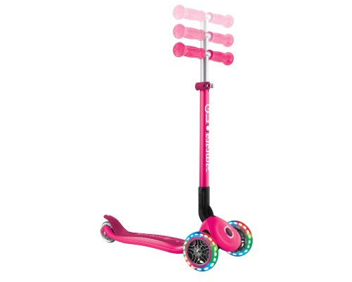 Самокат Globber Primo Foldable Lights колеса з підсвіткою до 50 кг 3+ Рожевий (432-110-3)