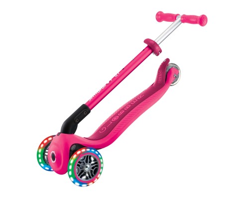 Самокат Globber Primo Foldable Lights колеса з підсвіткою до 50 кг 3+ Рожевий (432-110-3)