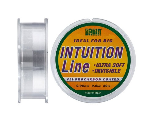 Волосінь Brain Intuition 50m 0,08 mm #0,22 0,6 kg 1,2 lb ц.: clear (1858.70.11)
