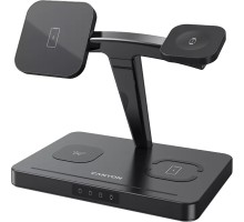 Зарядний пристрій Canyon wireless charger WS-404 15W 4in1 Black (CNS-WCS404)