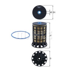 Фільтр паливний Mahle KX606D