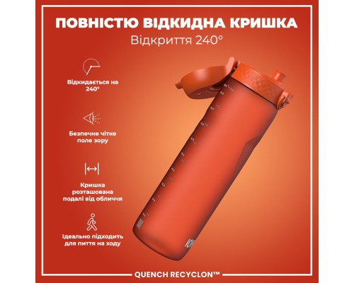 Пляшка для води ION8 OneTouch 1000 мл BPA Free, Hearty Orange (I8RF1000HORG)