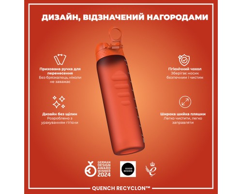 Пляшка для води ION8 OneTouch 1000 мл BPA Free, Hearty Orange (I8RF1000HORG)