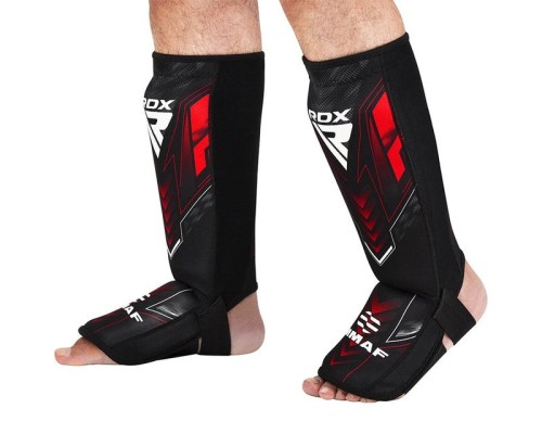 Захист гомілки і стопи RDX Neoprene Shin Instep IMMAF-1-Red L (SGN-IMF-1R-L)