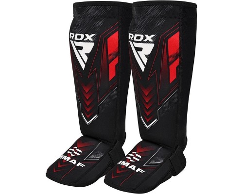 Захист гомілки і стопи RDX Neoprene Shin Instep IMMAF-1-Red L (SGN-IMF-1R-L)