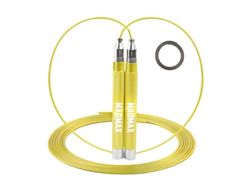 Скакалка MadMax MFA-286 Speed jump rope швидкісна Жовта (MFA-286-YEL-U)