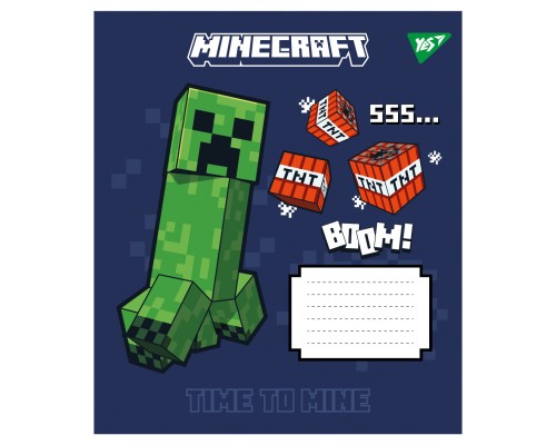 Зошит Yes Minecraft Signs А5 18 аркушів клітинка (767559)