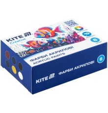 Акрилові фарби Kite Creative 6 кольорів, 20 мл (K-271)