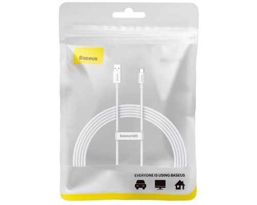 Дата кабель USB 2.0 AM to USB-C 1.0m Superior Fast Charging 100W moon white Baseus (P10320102214-01)