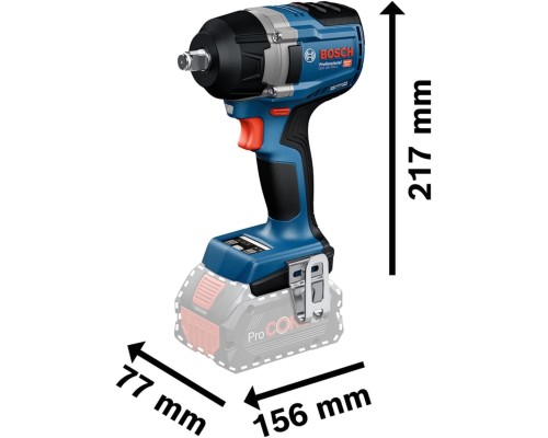 Гайковерт Bosch GDS 18V-750C 18V, до 3000об/хв, 270/380/750Нм, квадрат 1/2