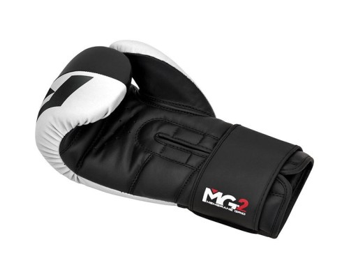 Боксерські рукавички RDX F4 Boxing Sparring Gloves Hook & Loop White/Black 12 унцій (BGR-F4B-12OZ)