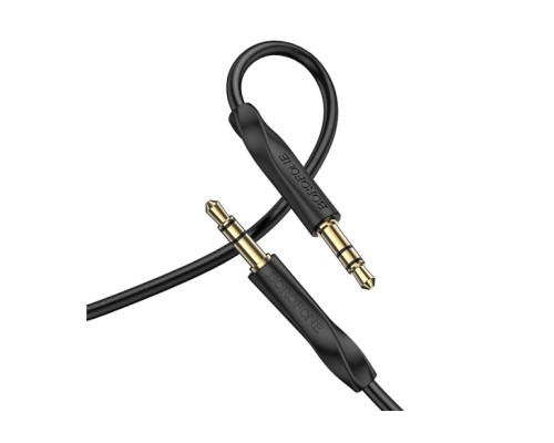 Кабель мультимедійний 3.5mm M to 3.5mm M 1.0m black BOROFONE (BL16/JB)