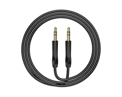 Кабель мультимедійний 3.5mm M to 3.5mm M 1.0m black BOROFONE (BL16/JB)
