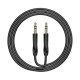 Кабель мультимедійний 3.5mm M to 3.5mm M 1.0m black BOROFONE (BL16/JB)
