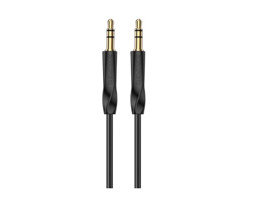 Кабель мультимедійний 3.5mm M to 3.5mm M 1.0m black BOROFONE (BL16/JB)