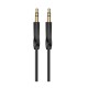 Кабель мультимедійний 3.5mm M to 3.5mm M 1.0m black BOROFONE (BL16/JB)