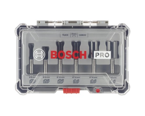 Набір фрез Bosch Professional пазових, 8мм, 6шт (2.607.017.466)