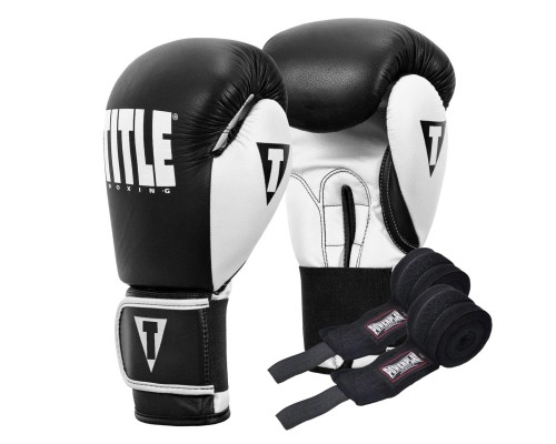 Боксерські рукавички Title Boxing Dynamic Strike Black/White 16 oz (XDBG 16 BK/WH)