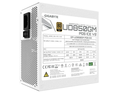 Блок живлення GIGABYTE 850W (GP-UD850GM PG5 ICE)