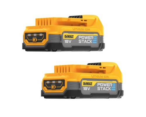 Акумулятор до електроінструменту DeWALT 18V XR Li-lon PowerStack 1.7Ah, 2 шт., вага 0.7 кг (DCBP034E2)