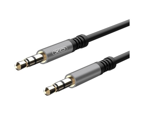 Кабель мультимедійний 3.5mm M to 3.5mm M 1.0m NB121 black XO (6920680864591)