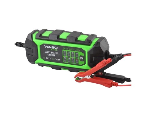 Зарядний пристрій для автомобільного акумулятора WINSO PRO 8LEDs 4A, 6V/12V, 4-120Ah (139310)