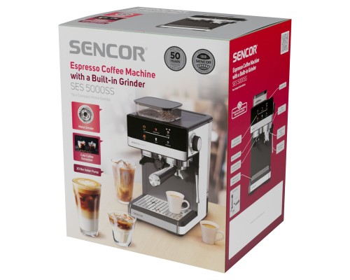 Ріжкова кавоварка еспресо Sencor SES5000SS
