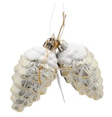 Ялинкова іграшка Chomik Шишки 9 см, 2 шт, золоті (5900779895386_1)