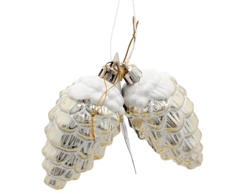 Ялинкова іграшка Chomik Шишки 9 см, 2 шт, золоті (5900779895386_1)