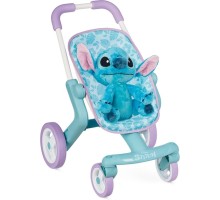 Коляска для ляльок Smoby Стіч. Прогулянка, з поворотними колесами та м'якою іграшкою (7600251225)