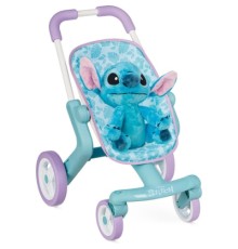 Коляска для ляльок Smoby Стіч. Прогулянка, з поворотними колесами та м'якою іграшкою (7600251225)
