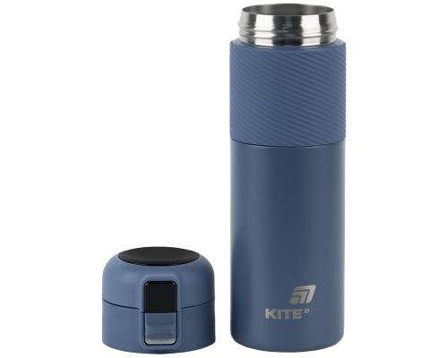 Термокружка Kite 1227 з термодатчиком 450 мл синій (K25-1227-2)