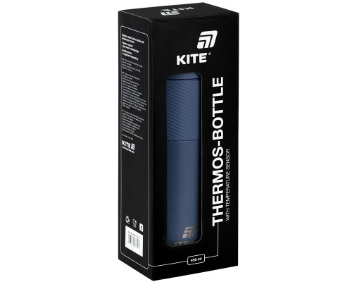 Термокружка Kite 1227 з термодатчиком 450 мл синій (K25-1227-2)