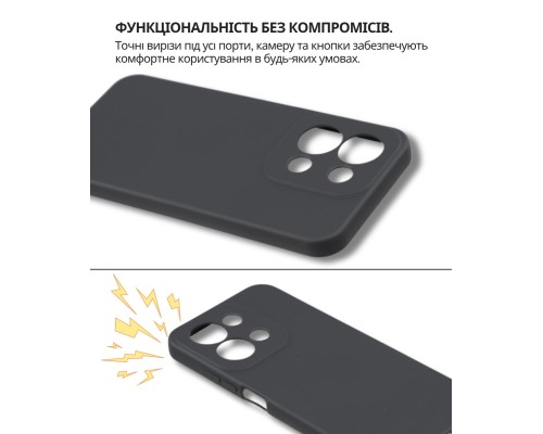 Чохол до мобільного телефона BeCover Silicone Poco C85 4G Black (714675)