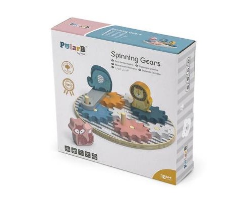 Розвиваюча іграшка Viga Toys PolarB Шестерні і тварини (44006)