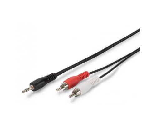 Кабель мультимедійний Jack 3.5mm to 2RCA 1.5m Assmann (AK-510300-015-S) 