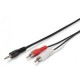 Кабель мультимедійний Jack 3.5mm to 2RCA 1.5m Assmann (AK-510300-015-S) 