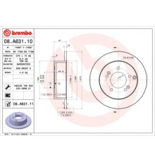 Гальмівний диск Brembo 08.A631.11