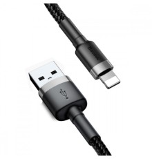 Дата кабель USB 2.0 AM to Lightning 3.0m 2.0A grey-black Baseus (CALKLF-RG1)