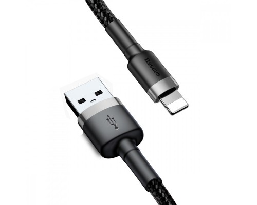 Дата кабель USB 2.0 AM to Lightning 3.0m 2.0A grey-black Baseus (CALKLF-RG1)
