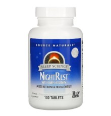 Вітамінно-мінеральний комплекс Source Naturals Комплекс для Нормалізації Сну, NightRest, 100 таблеток (SNS-00358)