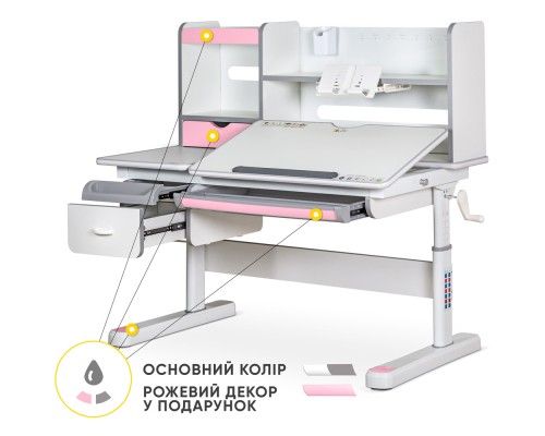 Парта Mealux Florida Multicolor Pink (Evo-52 WG + PN Multicolor)