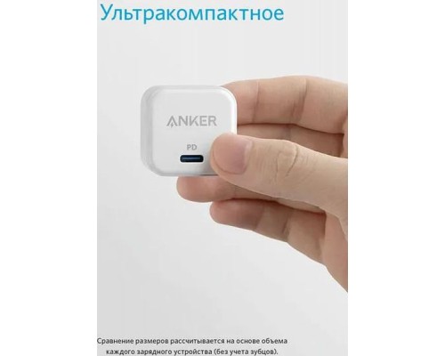 Зарядний пристрій Anker PowerPort III 20W Cube (White) (A2149G21)