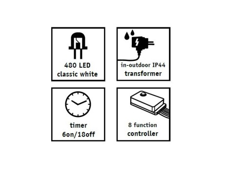 Гірлянда Luca Lighting кластер срібна струна, 8 м, теплий білий (8718861852813) Гірлянда Luca Lighting кластер срібна струна, 8 м, теплий білий (8718861852813)
