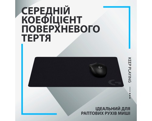 Килимок для мишки Logitech G640 Gaming Mouse Pad Black (943-000798)