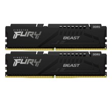 Модуль пам'яті для комп'ютера DDR5 64GB (2x32GB) 5600 MHz FURY Beast Black Kingston Fury (ex.HyperX) (KF556C40BBK2-64)